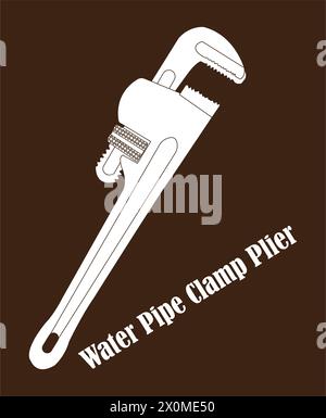Wasserrohrschelle Zange Symbol Vektor Illustration Symbol Design Stock Vektor