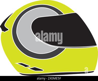 Helm Symbol für Motorrad Vektor einfaches Design Stock Vektor