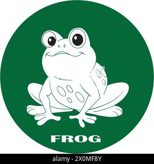 Frog Icon Vector Illustration Logo Designvorlage. Stock Vektor