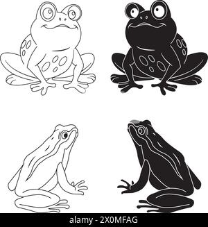 Frog Icon Vector Illustration Logo Designvorlage. Stock Vektor