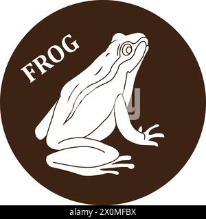 Frog Icon Vector Illustration Logo Designvorlage. Stock Vektor