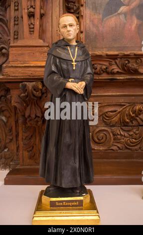 Solana de los Barros, Spanien - 29. September 2021: St. Ezequiel Figur in der Kirche, Solana de los Barros, Badajoz, Spanien Stockfoto