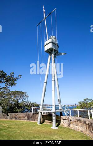 Der H.M.A.S. Sydney I Memorial Mast erinnert an die Soldaten der Royal Australian Navy und an die Schiffe, die im Dienst verloren gegangen sind. Stockfoto