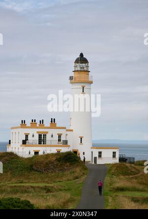 Eine Nahaufnahme des Turnberry Lighthouse an der südlichen Küste von Ayrshire, Schottland, Europa Stockfoto