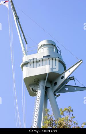 Der HMAS Sydney I Memorial Mast erinnert an die Soldaten der Royal Australian Navy und an die Schiffe, die im Dienst verloren gingen, Sydney, NSW. Stockfoto