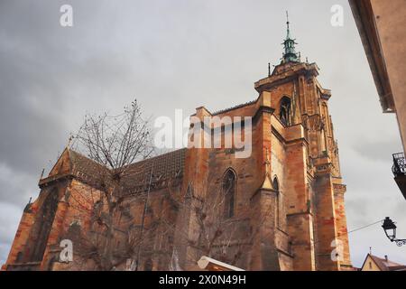St. Martin Kirche in Colmar, Elsass, Frankreich Stockfoto