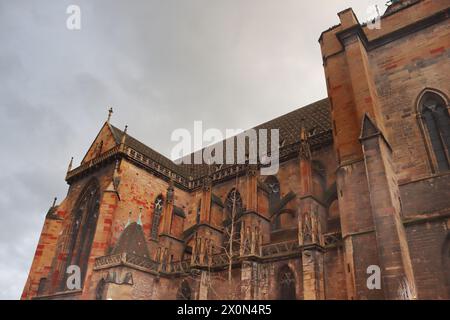 St. Martin Kirche in Colmar, Elsass, Frankreich Stockfoto