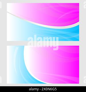 Helles buntes Visitenkarten-Design-Vorlage Vektor-Hintergrundbanner mit leerem Platz für Text. Cover Design Vorlage. Stock Vektor