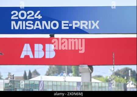 Misano, Italien. April 2024. Detail des Misano World Circuit Marco Simoncelli während Misano Adriatico - ABB FIA Formel E Weltmeisterschaft, Formel E Rennen in Misano, Italien, 13. April 2024 Credit: Independent Photo Agency/Alamy Live News Stockfoto