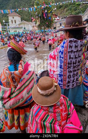 Peru, Provinz Cuzco, Stadt Lares, Karneval Stockfoto