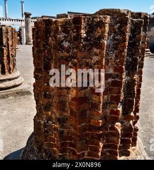 Die archäologische Stätte in Pompeji in der Region Kampanien in Süditalien in der Nähe der Küste der Bucht von Neapel Stockfoto