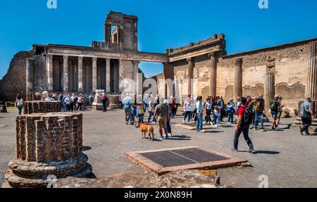 Die archäologische Stätte in Pompeji in der Region Kampanien in Süditalien in der Nähe der Küste der Bucht von Neapel Stockfoto