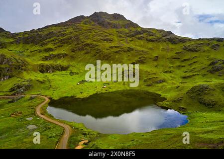 Peru, Provinz Cuzco, Berglandschaft des Heiligen Tals der Inkas Stockfoto