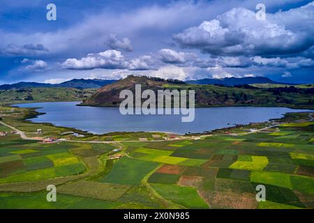 Peru, Provinz Cuzco, Dorf Anta, Huaypo See Stockfoto