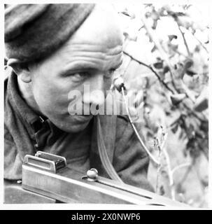 FÜNFTE ARMEE: ANZIO BRIDGEHEADINFANTRY PATROUILLE IM BRÜCKENKOPF (REKONSTRUIERT IN DER LINIE) - FUS. Guyler aus Ballyclose Street, Liavady, Co. Derry. Fotografisches negativ, britische Armee Stockfoto