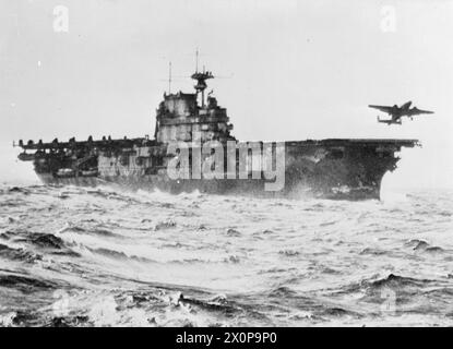 Ein B-25-Bomber der US Army Air Forces, gesteuert von Lt. Col. James H. Doolittle, startete am 18. April 1942 von der USS Hornet aus für einen Angriff auf Tokio und japanische Militärziele. Stockfoto