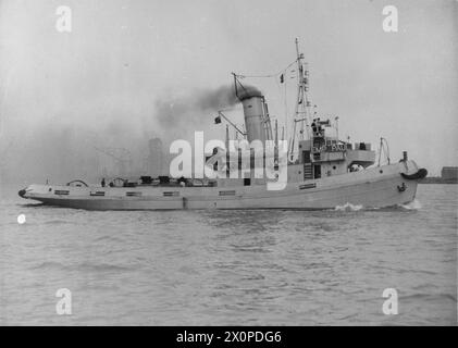 Neue „TID“-Schlepper der Royal Navy mit 1.000 ihp, vorgefertigt und in Werften montiert, in 4,5 Tagen gestartet und während des Zweiten Weltkriegs verwendet. Stockfoto