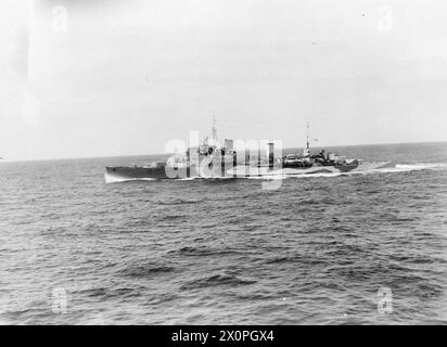 BRITISCHE UND NIEDERLÄNDISCHE KRIEGSSCHIFFE. AUGUST 1942. - HMS GAMBIA Stockfoto