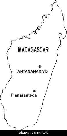 Madagaskar Karte Symbol Vektor Illustration einfaches Design Stock Vektor