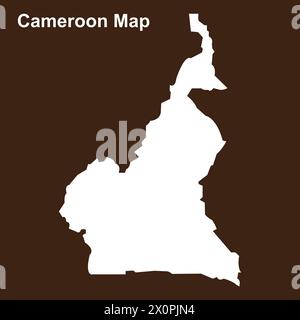 Kamerun Karte Vektor Illustration Symbol Design Stock Vektor