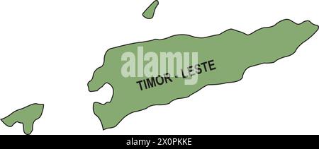 Karte von Osttimor Vektorillustration einfaches Design Stock Vektor