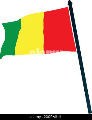 Guinea Flagge Icon Vektor Illustration Symbol Design Stock Vektor