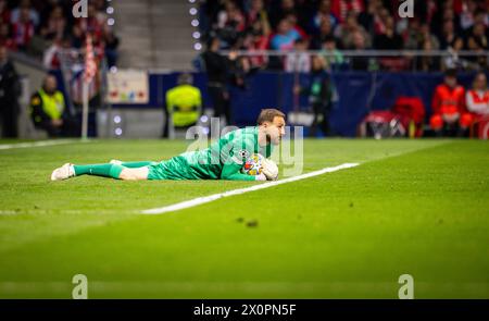 Madrid Spanien. April 2024. Torwart Jan Oblak (Atletico) Atletico Madrid - Borussia Dortmund 10.04.2024 Copyright (nur für journalistische Zwecke) Stockfoto