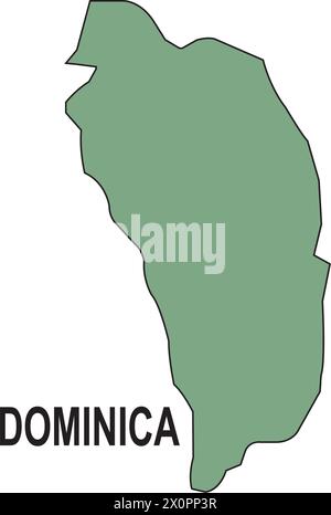 Karte von Dominica Vektor Illustration Symbol Design Stock Vektor