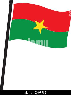 Burkina Faso Land Flagge Vektor Illustration einfaches Design Stock Vektor