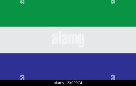 Sierra Leonne Flagge Symbol Vektor Illustration Design Stock Vektor