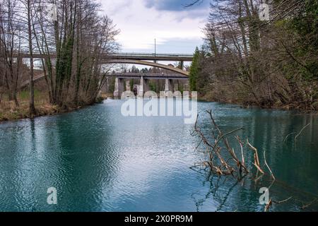 Slunjcica Fluss in Rastoke Dorf, Kroatien Stockfoto