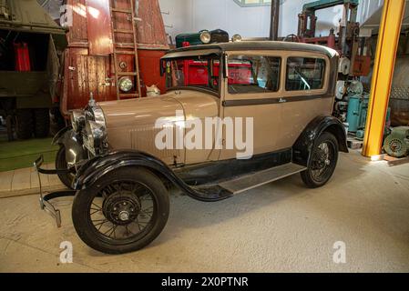 Häggvik, Schweden. August 2021. 1930 Ford Model A. Freilichtmuseum in Häggvik, Schweden. Stockfoto