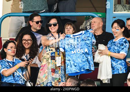 Ledy Präsident Hartono während des Fußballspiels der Serie B BKT zwischen Calcio Como und SSC Bari am 13. April 2024 im Giuseppe Senigallia Stadion in Como, Italien. Foto: Tiziano Ballabio Stockfoto