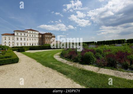 Blick auf den Königspalast von Venaria, Veranstaltungsort des G7-Ministertreffens zu Klima, Energie und Umwelt. Quelle: Alamy Stock Photo Stockfoto