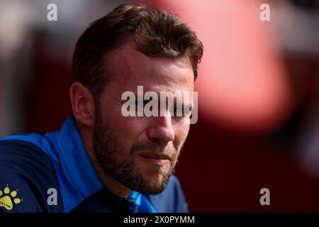 Watford Interimstrainer Tom Cleverley während des Sky Bet Championship Matches im St Mary's Stadium, Southampton. Bilddatum: Samstag, 13. April 2024. Stockfoto