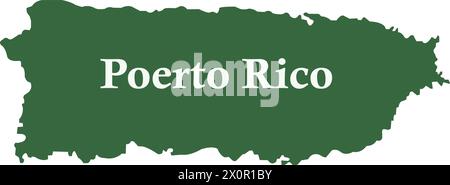 Poerto Rico Karte Vektor Illustration Symbol Design Stock Vektor