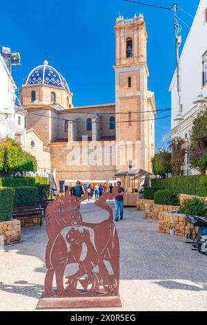 Nostra Senyora del Consol, Plaza de la Iglesia, Altea, Comunidad Valenciana, Viertel Alicante, Costa Blanca, Spanien Stockfoto