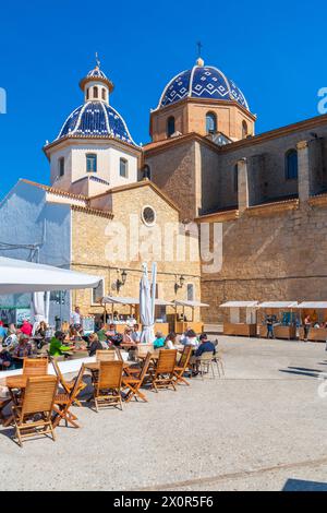 Nostra Senyora del Consol, Plaza de la Iglesia, Altea, Comunidad Valenciana, Viertel Alicante, Costa Blanca, Spanien Stockfoto