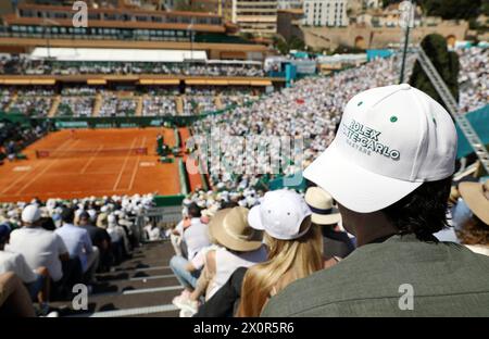 Roquebrune Cap Martin, Frankreich. April 2024. © PHOTOPQR/NICE MATIN/Jean Francois Ottonello ; Roquebrune-Cap-Martin ; 13/04/2024 ; Demi-finale Rolex Monte-Carlo Masters - Ambiente - öffentliche Zuschauer Credit: MAXPPP/Alamy Live News Stockfoto