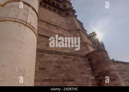Historisches Mehrangarh Fort in Jodhpur, Rajasthan Stockfoto