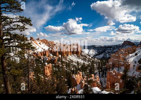 Winternachmittag im Sheep Creek Canyon im Bryce Canyon National Park in Utah. Stockfoto