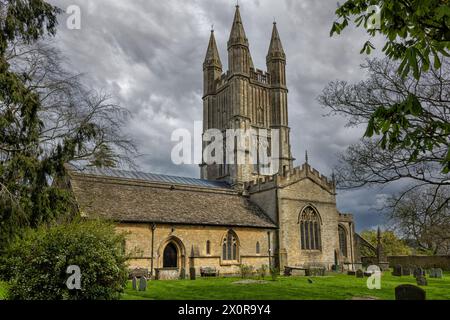 St Sampson’s Church ist die Pfarrkirche der Stadt Cricklade in Wiltshire, England. Die Kirche stammt aus dem späten 12. Jahrhundert und ist eine Liste des ersten Grades Stockfoto