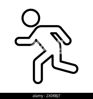 Führen Sie das Symbol für den Modellkonturvektor isoliert aus Stock Vektor