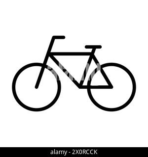 Vektorsymbol für Fahrradkontur isoliert Stock Vektor