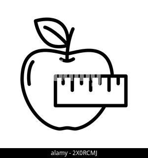 Vektorsymbol für Diät-Kontur isoliert Stock Vektor