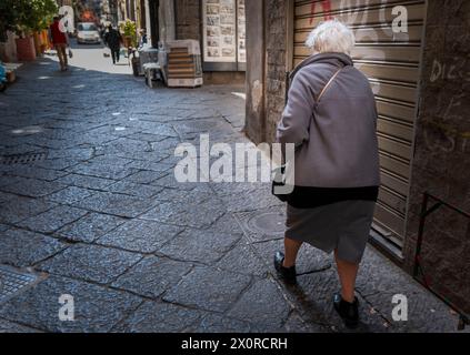 Straßenfotografie im Spanischen Viertel, Neapel, Italien Stockfoto