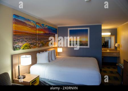 Stanadard 3-Sterne-Hotelzimmer in den USA Stockfoto