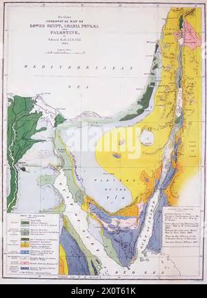 Der Berg Seir, der Sinai und das westliche Palästina Stockfoto