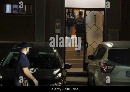 Brescia, Italien. April 2024. Foto Nelson Hasanpapy/LaPresse cronaca13 april 2024 Brescia sparatoria Via Corsica il sopralluogo della polizia Scientifica, Credit: LaPresse/Alamy Live News Stockfoto