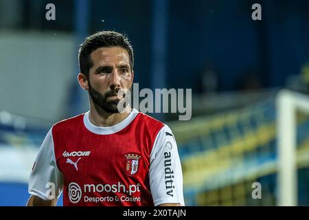 Lissabon, Portugal . April 2024. Estoril, Portugal, 13. April 2024: Joao Moutinho (28 SC Braga) in Aktion während des Liga Portugal Betclic-Spiels zwischen GD Estoril Praia und SC Braga im Estadio Antonio Coimbra da Mota, Estoril, Portugal (João Bravo /SPP) Credit: SPP Sport Press Photo. /Alamy Live News Stockfoto